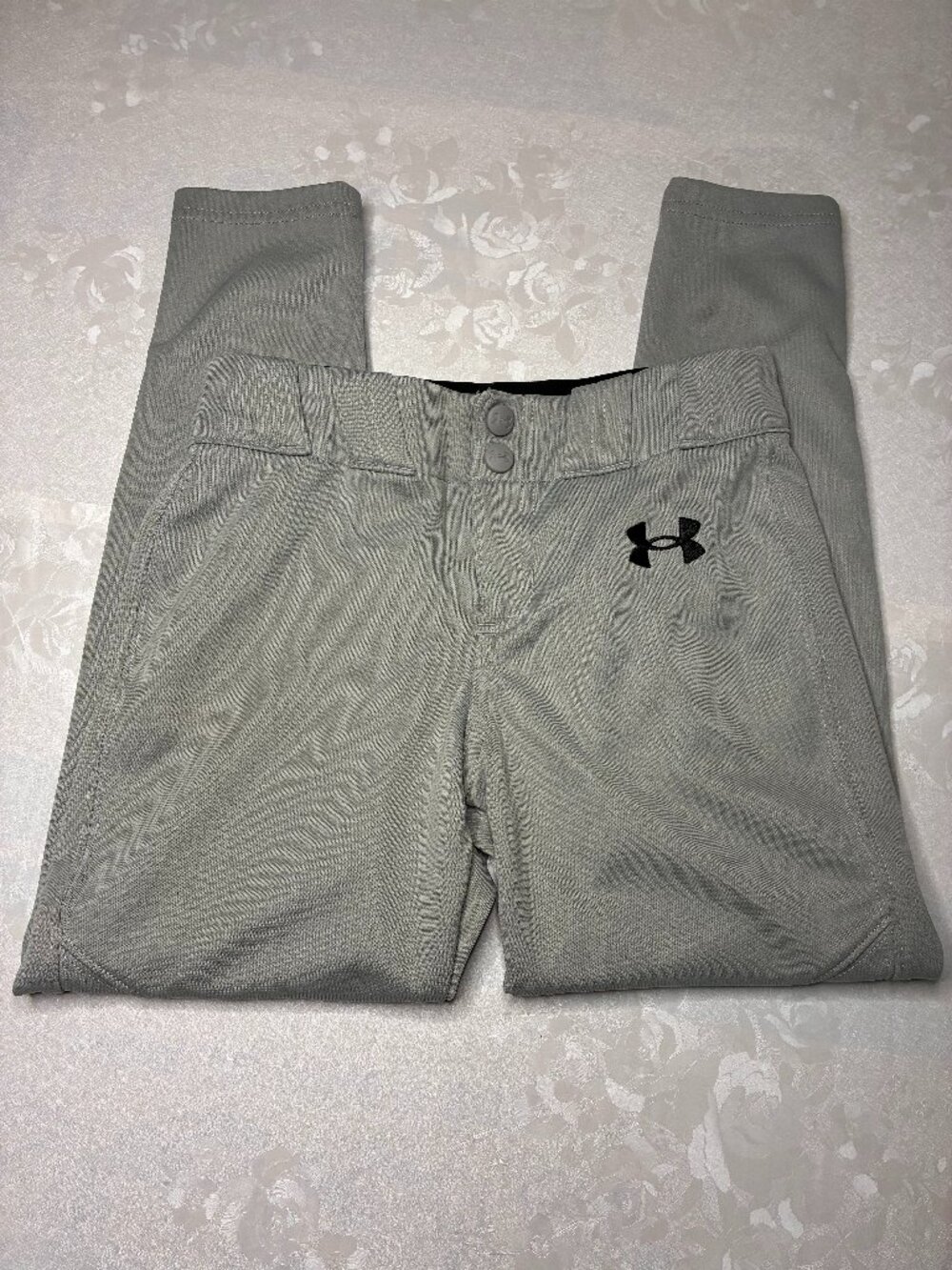 Under armour youth baseball pants gray Small